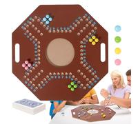 Jeu de Perles en Bois - 29,8cm Jeu de Société | Échecs à Perles Puzzle Pliant Jëu de Stratégie pour Eńfants dès 3 Ans & Adultes, Jouet en Bois Jëu de Réflexion Jeü Éducatif Set de Jeü de Voyage, Plais