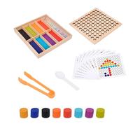 Jeu de Perles en Bois - Jeu de Correspondance de Perles, Jouet d'apprentissage précoce | Formation de l'attention Giède des en Bois, développement cognitif, Interaction Parent-Enfant, Plaisir é