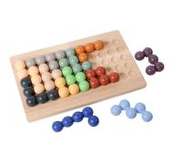 Jeu De Perles Sur Plateau | Casse-Tête D'Empilage Et D'Association - Jeu De Société Pour Avec Perles Arc-En-En Bois | Pour Maison Salle De Classe Voyage Trajets En Voiture Filles Élèves Plus De 36 Moi