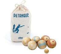 Vilac - Jeu de pétanque - Compet' en bois - 6 boules colorées - Made in France