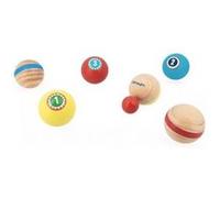 Jeu de petanque en bois Applepop Multicolore G
