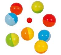goki 56658 - Boule avec Sac en Coton - Jeu Familial d'extérieur avec 9 Boules en Bois