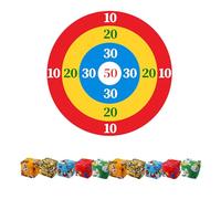 Jeu de Pétanque Interieur Soft Boccia Set，Jeux Pétanque Extérieur, 1 Disque Cible avec 10 Boules de sable (couleur aléatoire)