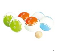 Vilac – Jeu de pétanque vintage en bois, 6 boules colorées – Dès 5 ans