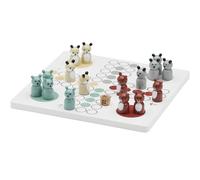 Jeu de petits chevaux en bois edvin blanc, rouge, bleu TU