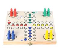 Jeu de Petits Chevaux pliable en bois Engelhart - plateau 30 x 30 cm, dès 6 ans