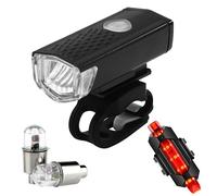 Jeu De Phares De Vélo Led, 800mah, Valves Avant Et Arrière, Buses De Bicyclette, Lampe De Nuit, Accessoires De Bicyclette Pour Vtt