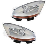 Jeu de phares halogènes pour C4 Picasso 01.07-10.10 H7/H1 sans moteur