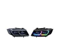 Jeu De Phares Kit Gauche Et Droit Pour BMW Série 3 E90 2005-2012 Phares De Voiture RVB Modifiés En Clignotants Dynamiques DRL Accessoires Automobiles À LED(Halogen,RGB)