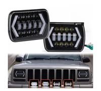 Jeu De Phares Phare Carré H4 À LED Étanche 90 W 7 X 6 Po 5 X 7 Po Pour Chevrolet Pour Silverado 1985-1986-1987 Clignotant Blanc Ambré Feux Jour