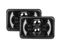Jeu De Phares Phares LED Voiture 4"x6" Avec Feux Route Et Feux Jour Ambre Blanc Pour Ford Pour Mustang 1979 1980-1985 1986 1987 1988 1989 1990 1991 1992 1993(2 pièces)