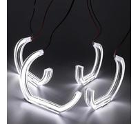 Jeu De Phares Pour BMW Pour X6 E71 X6M 2008 2009 2010 2011 2012 2013 2014 Pour DTM Pour M4 Style LED Angel Eyes Kit Anneaux Pour DRL Ultra Lumineux(Type A)