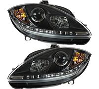 Jeu de phares pour Leon type 1P année de construction 05-09 Transparent/noir Dragon Lights