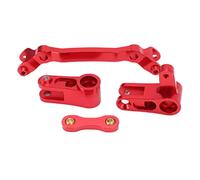 Jeu de pièces de Direction, remplaçables en Alliage d'aluminium léger RC de Guidon de Voiture Forte pour Big Rock pour Senton(Rouge)