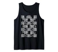 Jeu de pièces de Joueur d'échecs avec Motif Damier Débardeur