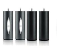 Jeu de pieds de lit cylindriques (2 lumineux + 2 métal Noirs) Noir G