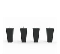 Jeu de pieds de lit triangulaires Gris Hauteur 16 cm (lot de 4)