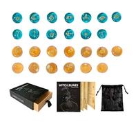 Jeu De Pierres Runiques, Pierres de Divination, Jeu de Runes avec Sac et Livret pour Hommes et Femmes - Art ésotérique et Décoration