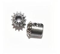 Jeu de pignons à 15 dents, module 0.8, 2 pièces, engrenages coniques en acier et en cuivre for transmission mécanique et utilisation automobile(Bore 5mm Steel)