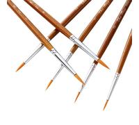 Jeu De Pinceaux De Peinture Fine Aquarelle 7 Pièces/Ensemble Stylo À Crochet Miniature Dessin Gouache Brosse De Peinture À L'huile Fourniture Artistique