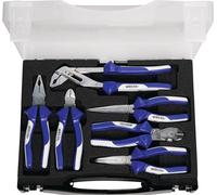 Jeu de pinces, 6 pièces, coffret plastique chromé PROMAT