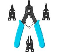 Jeu de pinces à circlips Pince à circlips pour circlips extérieurs et intérieurs 4 têtes 160mm