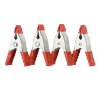 kwb Pince à ressort 50 mm en acier, largeur de serrage 20 mm, paquet de 4, force de ressort élevée pour les travaux de collage et d'encollage, pince à ressort pour agrafer et maintenir
