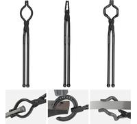 Jeu de pinces à forger, V-Bit, Wolf, pince ZV 3 pcs. Pince de forgeage en acier au carbone, 461 x 68 x 18 mm / 458 x 38 x 19 mm / 463 x 78 x 52,3 mm, Pince de forgeage à manche prolongé