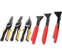 Jeu de pinces à plier la tôle, acier au chrome-vanadium, poignée ergonomique, plusieurs angles, 6 pièces