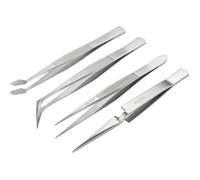 Jeu de pinces brucelles 4 pièces Basetech BT-2108046 1 set