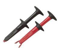 Jeu de pinces crocodiles de sécurité Fluke AC220 femelle 4 mm CAT IV 600 V, CAT III 1000 V rouge, noir
