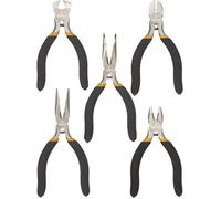 Jeu de pinces de précision - TOPEX - 32D755 - Acier trempé - 5 pièces - Poignées ergonomiques