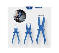 Brilliant Tools Kit de pinces de serrage pour tuyaux BT521010 droites 3 pcs