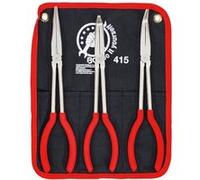 BGS technic KG - Jeu de pinces téléphone 415 - droite/coudée 260-285 mm - 3 pièces