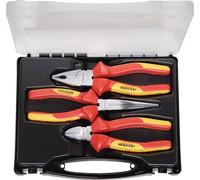 Jeu de pinces VDE 3 pcs. chrome avec 2 gaines compactes PROMAT dans coffret Ku