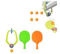 Jeu de ping-pong sur porte réglable avec raquette pour enfants et adultes, ensemble d'entraînement de tennis de table à suspendre avec 1 entraîneur et 6 balles