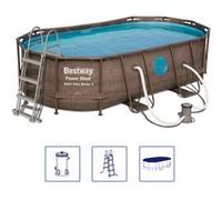 Bestway 56714 piscine hors sol Oval 7250 L Marron