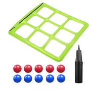 Jeu De Piscine Gonflable Morpion - Ensemble De Jouets De Piscine, Jeu De Lancer Flottant avec 10 Balles pour Adultes, Adolescents Et en-fants De 2 À 10 Joueurs, Décorations De Fête À La Piscine