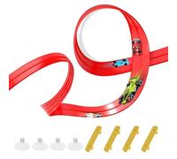 Jeu de pistes de course : jeu de véhicules, piste de course, voiture de course en d'aluminium, pistes de montage géniales de bricolage, glissement d'inertie par gravité | pour