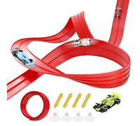 Jeu de pistes de course : jeu de véhicules, piste de course, voiture de course en d'aluminium, pistes de montage géniales de bricolage, glissement d'inertie par gravité | pour