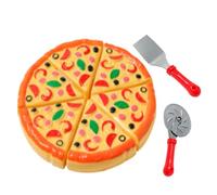 Jeu de pizza simulé - Activité éducative et imaginative - Jeu de pizza - Ensemble de repas interactif et découpable pour jeux de rôle pour encourager l'autonomie