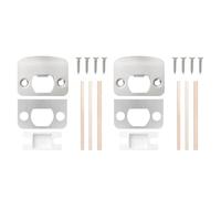 Jeu De Plaques De Gâche De Serrure De Porte En Acier Inoxydable Loquets De Sécurité Réparation De Renfort De Verrouillage Adapté À La Réparation Sûre À Domicile Pour Les Loquets