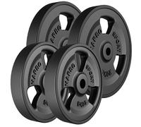 Jeu de plaques de poids en fonte caoutchoutée Marbo Sport 60kg / 2x20kg + 2x10kg