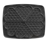 Jeu de plaques Super 2 Antiadhésives Lagrange pour 6 gaufres cœur 030522 Noir Noir G