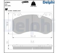 Jeu de plaquettes de frein DELPHI LP3821, avant