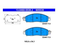 Jeu de plaquettes de frein ATE 13.0460-5538.2, avant