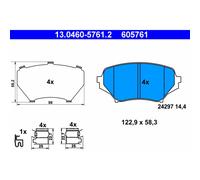 Jeu de plaquettes de frein ATE 13.0460-5761.2, avant