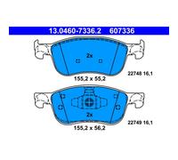 1x Kit de plaquettes de frein, frein à disque ATE 13.0460-7336.2