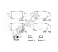 Jeu de plaquettes de frein BRECK 24635 00 704 00, arrière
