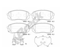 Breck Brakes - Kit de plaquettes de frein 25205 00 701 10 - Frein à disque - pour Hyundai/Kia